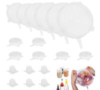 Coperchi in silicone estensibile 18 pezzi rotondi misure differenti riutilizzabili ecologici Senza BPA lavabile in lavastoviglie coperchio silicone coperchi silicone estensibile per alimenti