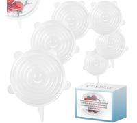 Coperchi in silicone estensibile elastici adattabili riutilizzabili ecologici Senza BPA Lavabile in lavastoviglie Perfetto per mantenere la freschezza