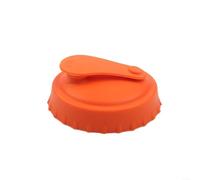 Coperchi in silicone per lattine di birra e cola, a prova di perdite, per prevenire fuoriuscite e mantenere le bevande fresche, facili da applicare, riutilizzabili, gadget da cucina (arancione)