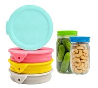 Coperchi In Silicone Per Vasetti 4 Pezzi Ermetici Per Spezie E Conserve | Coperchio Salvabarattolo Alimenti Collezionisti Genitori Residenti Amanti Della Cucina Dispensa Casa Appartamento Cucina