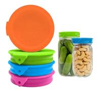 Coperchi In Silicone Per Vasetti 4 Pezzi Ermetici Per Spezie E Conserve | Coperchio Salvabarattolo Alimenti Collezionisti Genitori Residenti Amanti Della Cucina Dispensa Casa Appartamento Cucina