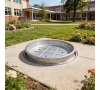 Coperchi invisibili per fosse settiche, chiusini per fognature a filo pavimento, coperchi rotondi antiscivolo per pozzetti d'ispezione - Ideali per paesaggistica, giardini(50 * 50 * 13cm)