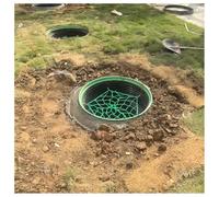 Coperchi Invisibili Per Fosse Settiche - Chiusino Carrabile A Filo Pavimento Con Telaio In Resina, Predisposto Per Copertura Erbosa (ideale Per Giardini Scolastici E Aree Verdi)(Green-2PC,50CM/19.7")