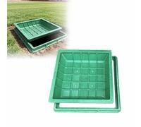 Coperchi Invisibili per Fosse Settiche, Coperchio Carrabile Rinforzato con Telaio, Chiusino in Resina a Scomparsa (Effetto Erba) per Prati, Marciapiedi e Giardini(Round,40cm)