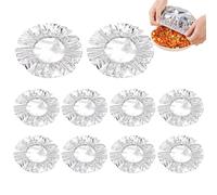 Coperchi Per Alimenti - 10 Pezzi Carta Di Alluminio Riutilizzabile - Bordo Elasticizzato Esterno Per Coperchi Alimentari - Per Cucina Barbecue Festa All Aperto Lievitazione Pane Avanzi