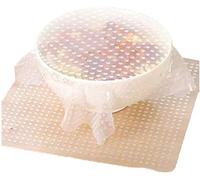Coperchi per Alimenti Elasticizzati in Silicone Trasparente Quadrato da 3 Pezzi Contenitori espandibili riutilizzabili Pellicola di Copertura per Involucro di Cibo per Tazze, Ciotole, Tazze, piat