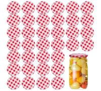 Coperchi per barattoli di vetro da 40 pezzi, coperchi per conserve in ferro da 66 mm con design scozzese, coperchio di ricambio a tenuta stagna per marmellata, frutta e verdura