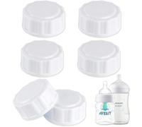 Coperchi per biberon per bambini, adatti per biberon Avent e alcuni contenitori riutilizzabili comuni, con guarnizione di tenuta morbida, a prova di perdite, adatti per i viaggi 2 blu,2 rosa,2 bianchi