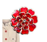 Coperchi per bottoni a forma di fiore, per donne, decorazione di abbigliamento vintage, elegante e fantasia, da fare da solo, originale, con chiusura a bottone rimovibile a clip, stile gioiello per