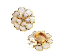 Coperchi per bottoni fiori,Decorazione per abbigliamento vintage in metallo elegante fai da te,Coperchio con bottone a clip per gioielli da donna | Per nonna, moglie, figlia amica, Se référer au