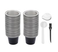 Coperchi per capsula del caffè in alluminio da pellicola 50pc con adesivi per guarni (Noir)