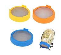 Coperchi per germogliare, coperchi in plastica con schermo in acciaio inox per barattoli di vetro a bocca larga 86 mm, coperchi in rete per germogli di semi, barattoli per la coltivazione di semi di