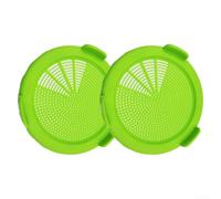 Coperchi per germogliare per 2 barattoli, guarnizione in silicone e flusso d'aria efficiente per una coltivazione di verdure di successo (verde)
