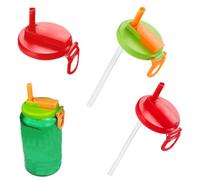 Coperchi per Lattine con Cannucce, 2 Pezzi Coperchio Silicone Antipolvere, Tappi per Lattine Bibite Riutilizzabili e a prova di perdita per limonata e Cola