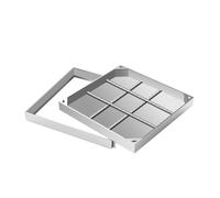 Coperchi per pozzetti, Coperchio quadrato for fossa settica con base, resistente all'usura e durevole, forte capacità di carico(40 * 40 * 5cm/15.7 * 15.7 * 1.96in)