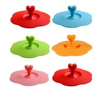 Coperchi per Tazze Nel Vetro di Silicone,12 Pezzi Coperchi per Tazze Nel Si8543