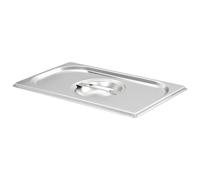 vidaXL 4X Coperchi Contenitori Alimentari Impilabili Rettangolari Attossico Teglie GN 1/4 265x162 mm in Acciaio Inox Argento