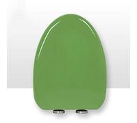 Coperchi per WC, Sedile WC a forma di V con cerniera regolabile, coperchio ultra resistente montato sulla parte superiore, silenzioso(Grün)