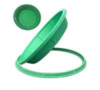 Coperchi Pozzetti in Plastica e Telaio, Chiusino Pozzetto per Fosse Settiche Incassati, Copertura per Prato Rotonda, Materiale in Resina, per Cinture Verdi, Parchi, Prati(Round 100*100CM/39.4*39.4IN)