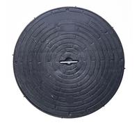 Coperchi Pozzetti in Plastica, Tombino per Fossa Settica con Maniglia, Chiusino Pozzetto Rotondo per L'uso in Giardini, Parchi e Ispezioni(37.5x4cm/14.8x1.6in)