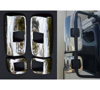 COPERCHI SPECCHIETTI CROMATI 4 pezzi decorazione MERCEDES ATEGO ACCIAIO INOX