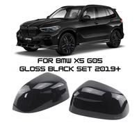 Coperchi Specchio Nero Lucido Kit Per BMW X5 G05 2019+ Coppia Set BMW M SPORT