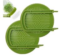 Coperchi Sprout - Retini riutilizzabili a Bocca Larga in 2 Pezzi, Kit di Coltivazione per la germinazione Domestica, coperchi per filtri, per barattoli a Rete in Acciaio Inossidabile | Prepa