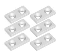 Coperchi terminali in lega di alluminio, fissaggio a vite 2040 Fori doppi resistenti alla corrosione Piastra di copertura del profilo da 10 pezzi Dimensioni standard per macchine CNC per(D'argento)