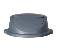 HENDI Coperchio rotondo con apertura a spinta, per 691403 Contenitore dei rifiuti rotondo, ø505x(h)190 mm, grigio, in polipropilene