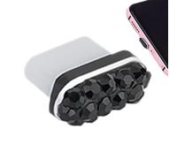 Coperchio A di Ricarica - 0,33x0,24 Pollici di Tappo Antipolvere di Tipo C USB, Coperchio della Porta di Carica del Telefono Crystal, Protezione di Sporcizia del Telefono Cellulare per Esterno U