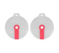 Coperchio Anti Schizzo per Ciotola, Set 2 Pezzi in Silicone e PP, Rosso - Protezione Contro Schizzi, Facile da Pulire, Ideale per Montare Uova e Panna (Rossa)