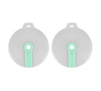 Coperchio Anti Schizzo per Ciotola, Set 2 Pezzi in Silicone e PP, Rosso - Protezione Contro Schizzi, Facile da Pulire, Ideale per Montare Uova e Panna (Verde)
