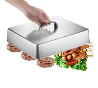 Coperchio antifusione Coperchio rettangolare resistente al calore con | Coperchio per barbecue, hamburger, verdure, carne, cucina sul fuoco