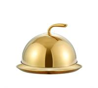 Coperchio Antipolvere per griglia, Coperchio per Bistecca in Acciaio Inossidabile per servire e Cupola da Cucina in Acciaio Inossidabile,Gold (b),17cm