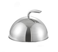 Coperchio Antipolvere per griglia, Coperchio per Bistecca in Acciaio Inossidabile per servire e Cupola da Cucina in Acciaio Inossidabile,Silver (a),17cm