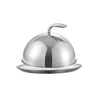 Coperchio Antipolvere per griglia, Coperchio per Bistecca in Acciaio Inossidabile per servire e Cupola da Cucina in Acciaio Inossidabile,Silver (b),28cm
