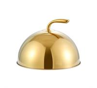 Coperchio Antipolvere per griglia, Coperchio per Bistecca in Acciaio Inossidabile per servire e Cupola da Cucina in Acciaio Inossidabile,Gold (a),25cm