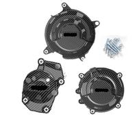 Coperchio Basamenti Motore Adatto For Triumph Trident 660 Tiger 660 2021-2023 Copertura Protezione Statore Frizione Moto Accessori Sostituzione Motore Coperchio Frizione Moto(Carbon Fiber Texture)