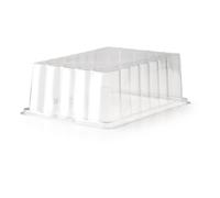 COPERCHIO BOMBATO 23X16,7 H7.5CM 1PZ R-PET TRASPAR. (BASE G/AGE 070500N)