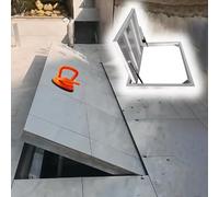 Coperchio Botola Botola Accesso Al Pavimento Dello Spazio Scansione, Botola Del Pavimento Senza Giunzioni Seminterrato, Copertura Discreta L'apertura Della Porta D'ingresso(LXW 32X25IN)