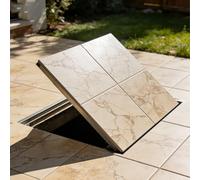 Coperchio Botola Botola Pavimento Senza Giunture, Botola Porta Accesso Al Pavimento Dello Spazio Scansione Con Maniglia A Ventosa Seminterrato, Porta Della Cantina Nascosta(36x24in)