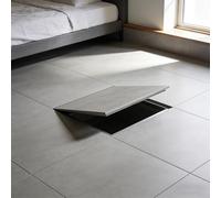 Coperchio Botola Copertura Per Pavimento Con Botola Di Fuga Con Apertura A Ventose, Larghezza 19 21 23 25 27 31 33 Pollici, Portello Di Accesso Al Pavimento Per Intercapedine Esterna(19inchx25inch)