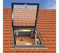 Coperchio Botola Grande Finestra da Tetto E Lucernario Portatile Finestra di Osservazione del Tetto con Vetro Temperato Finestra di Uscita dal Tetto per Soffitta Interna/Solarium,A,80 * 80cm