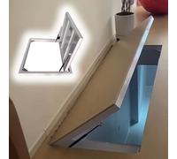 Coperchio Botola Interno Portello Nascosto Pavimento Senza Soluzione Continuità, Sportello Pavimento Seminterrato Montato Filo, Accesso Nascosto Apriporta Ventosa(LXW 1100x800mm/43.3x31.5in)