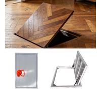 Coperchio Botola Porta Del Portello Del Pavimento Del Seminterrato, Copertura Del Pavimento Del Portello Di Fuga A Filo In Acciaio Inossidabile Resistente Agli Urti(26x22in)