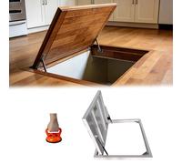 Coperchio Botola Porta Per Botola A Filo Pavimento, Nascoste Cantina Interne, Copertura Di Apertura Della Porta D'ingresso Mimetizzata In Acciaio Resistente(22inx30in)