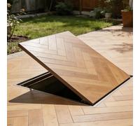 Coperchio Botola Porte Interne Cantina Nascoste Carichi Pesanti, Porta D'ingresso Mimetizzata In Acciaio, Portello Accesso Al Pavimento Incassato Apri A Ventose(Lxw 32x28in)