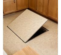 Coperchio Botola Porte Nascoste Per Cantina, Portello Interno Di Accesso Al Pavimento Incassato Per Seminterrato/striscione Con Dispositivo Di Apertura A Ventose(26inx54in)