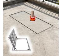 Coperchio Botola Portello Accesso Al Pavimento Incassato, Portello Fuga Impieghi Gravosi Apertura A Ventose, Portello Manutenzione Intercapedine Seminterrato(LXW 42X20IN/107X51CM)