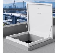 Coperchio Botola Tappi per portelli di accesso/fuga bianchi, 100 95 90 85 80 75 70 65 60 51 cm Coperchio di uscita sul tetto Copertura per lucernario mansarda, Porta di sicurezza in acciaio per tetto